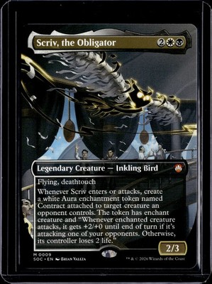 Scriv, the Obligator (Borderless) - 9 - SOC - NM - MTG Magic the Gathering