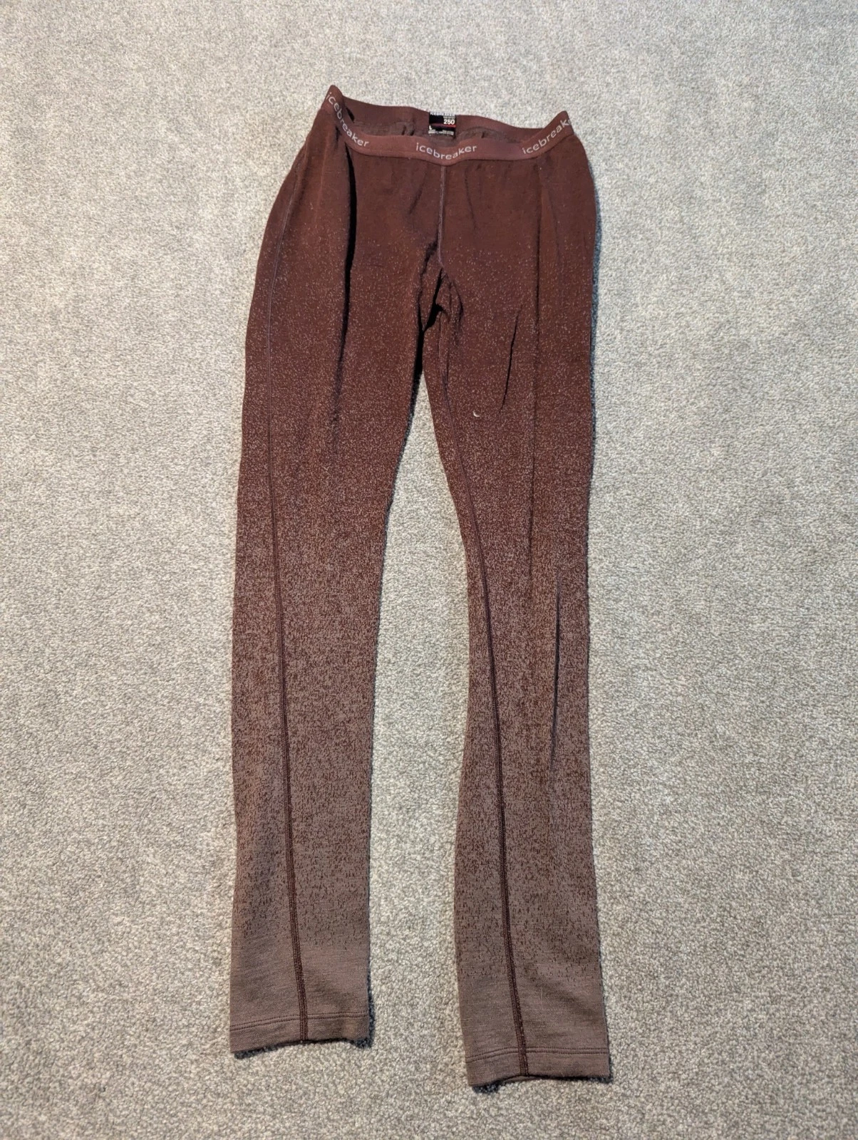 Icebreaker Pants Womens Large Red Merino Wool 250 Base Layer