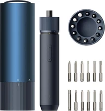 HOTO Electric Screwdriver Rechargeable, 3.6V Cordless Navy Blue 