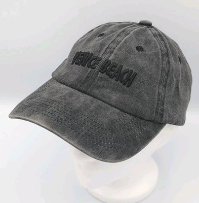 Headlines Inc 100% Cotton Venice Beach Hat Baseball Cap Distressed Black/Grey