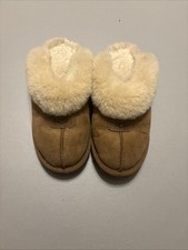 UGG Coquette Women's Slippers Size 7 Chestnut Suede Sheepskin Slip On Style 5125