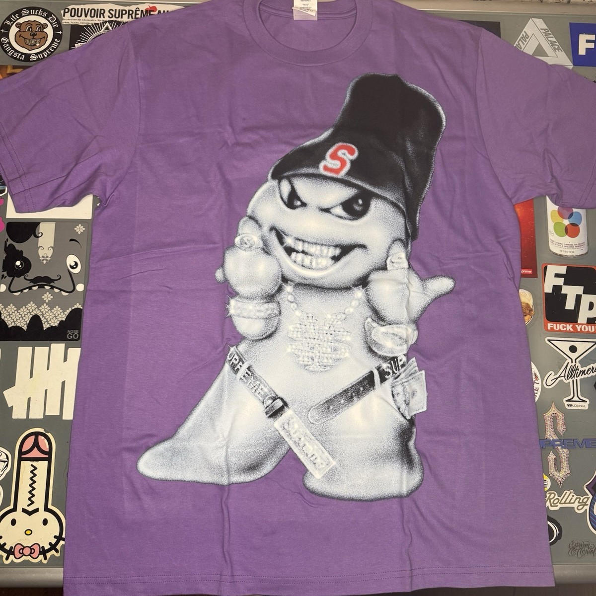 Supreme Snowman Tee Purple Sz Large FW25 | eBay