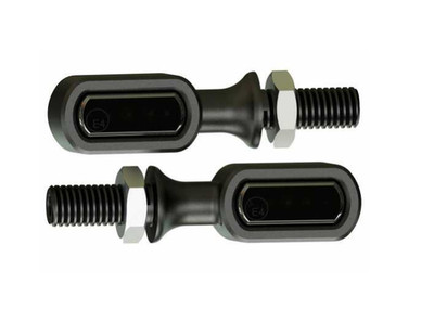 Thunderbike Mini LED Indicators fits Front or Rear of Motorcycle Black finish