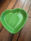 Fiestaware Homer Laughlin  Fiesta Shamrock Green  Heart Shaped Bowl