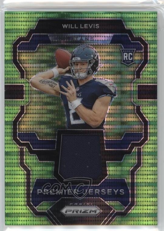 2023 Panini Prizm Premier Jerseys Neon Green Pulsar Will Levis Rookie RC lh0
