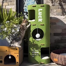 Multi Layer Cat Nest Climbing Frame Sleeping Bed with Scratch Pad