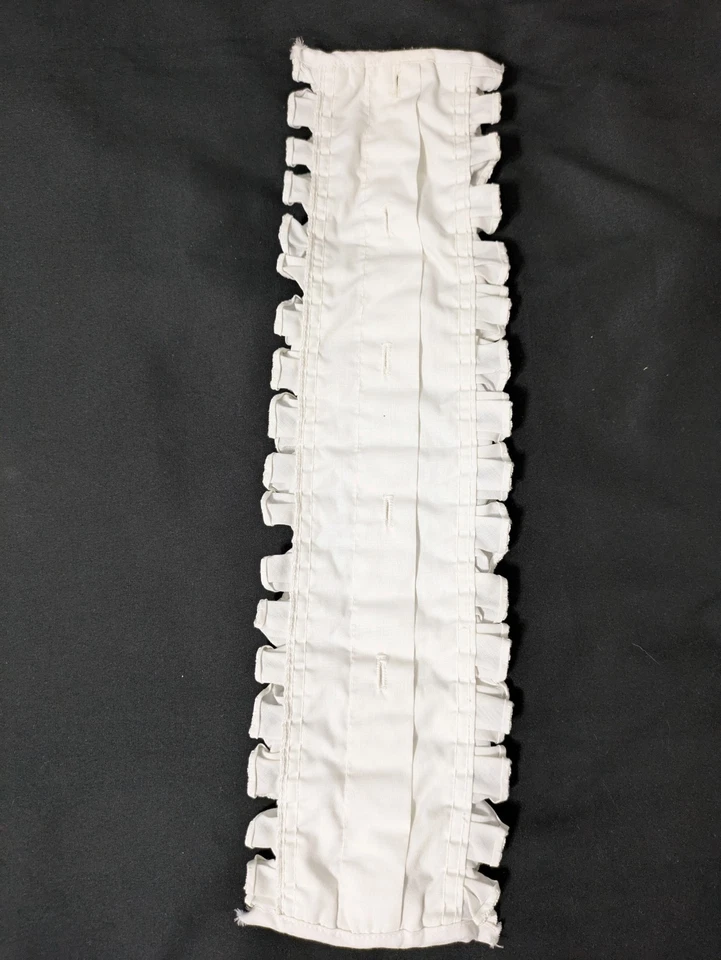 Vintage 80s Ruffled Tuxedo Shirt Button-On 70s Retro Wedding Prom Dickie White - Image 3 of 4