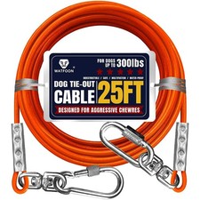 Tie Out Cable for Dogs Up to 300lbs,25ft Extra Strong 1000lbs Break Strength ...