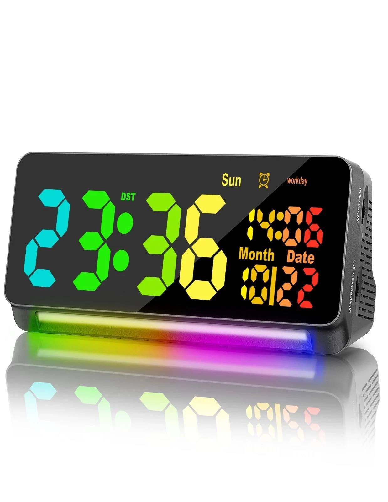120db Super Loud Alarm Clocks for Heavy Sleepers adults , 15 Wake Up Gray