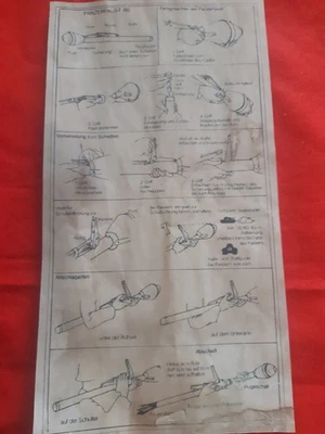 WW2 ETIQUETTE PAPIER pour CAISSE Mode d'Emploi PANZERFAUST 60 - Photo 1/4