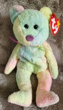 TY Beanie Babies GROOVY the Tie-Dyed Bear 8.5 inch 1999
