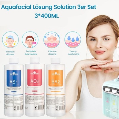 3PCS Aquafacial Lösung Solution Aquafacial Hautpflege Dermabrasion Gesichtsreini