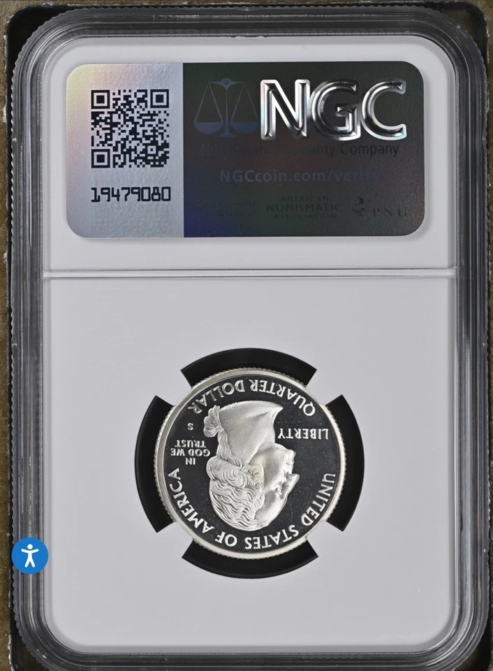 2007 S SILVER 25 Cent Idaho Quarter PF 69 Ultra Cameo NGC Certified - Image 2 of 2