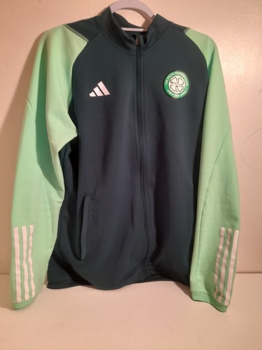 Celtic Fc Tracktop Full Zip 2023/24 Large Teal Lime Green Adidas Aeroready - Bild 2 von 7