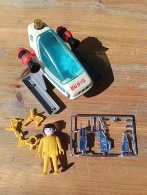 Playmobil Schaper 1403 Pompiers - Hélicoptère - Année 1980 - Occasion