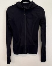 Lululemon Black Reversible Full-Zip Hooded Hoodie/Jacket w/ Pockets Women s 6