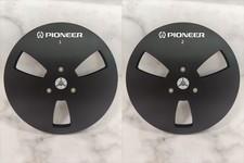New One Pair Pioneer Black 7'' Tape Reel Light Metal Aluminum Take Up Reel