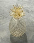 Vintage 1960s Murano Glass Luigi Fornasier Pineapple Aventurine Gold Excellent
