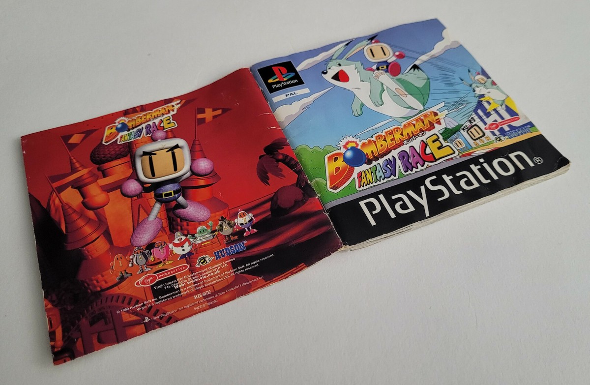 Notice Bomberman Fantasy Race - Sony PS1 - PAL FR - Originale - Bon état