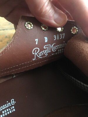 russell mocassin fishing oxford brown 7 D us | eBay