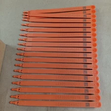 1000 Orange plastic truck trailer security seals Numbered Amazon 7" Tamper Proof