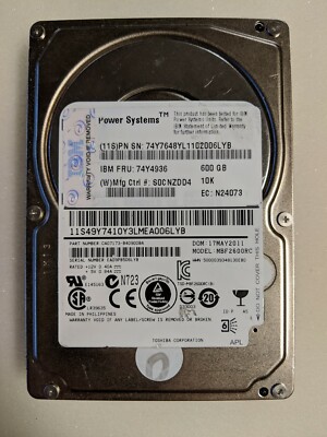 IBM 74Y4936 600GB 10K 2.5'' SAS HDD