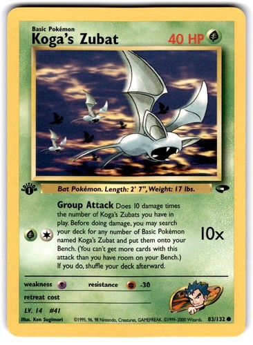 Vintage 2000 Koga's Kakuna 1st Edition Gym Challenge 47/132