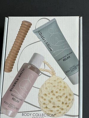 Body Collection England 4 Piece Spa Set. Peta Appr. 100%Vegan. New.