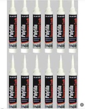 12X Polycell Polyfilla Decorator Caulk Filler Sealant White 380ml TradeCartridge