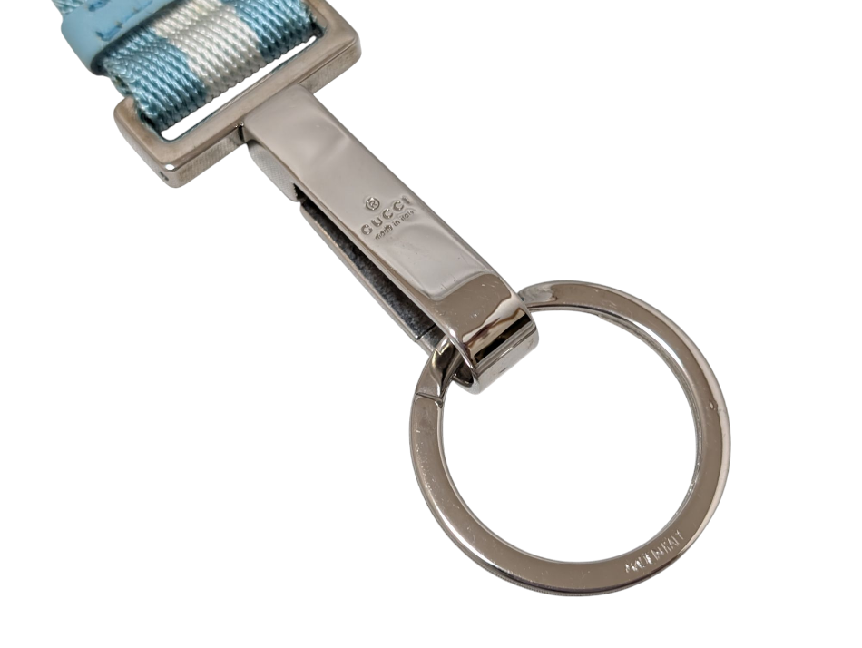 クッピー　　グッチ　ネックストラップ　GUCCI neck strap Authentic Gucci Neck Strap Light Blue Silver Unisex Long