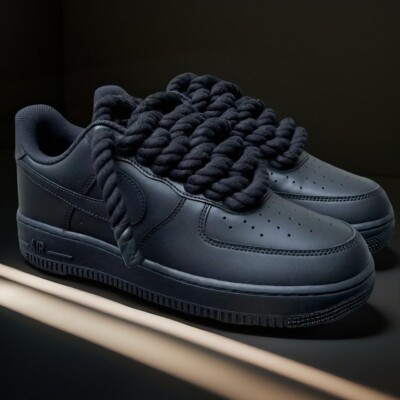 Black Air Force Chunky Sole Air Force Black Shoe Laces Nike Air