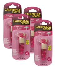 California Scents Air Fresheners Hanging Vial Necklace -Coronado Cherry, 4 Packs