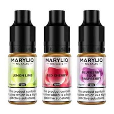 10 X LOST MARY VAPE JUICE MARYLIQ Liquid Nic Salt 10ml 10mg/20mg 50PG/50VG