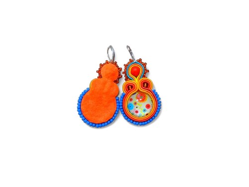 Ohrringe Technik soutache Kunsthandwerk , - Bild 5 von 7