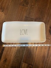 Large Rae Dunn Love Trinket Desk Tray Vanity Organizer Farmhouse Decor 14 X 7