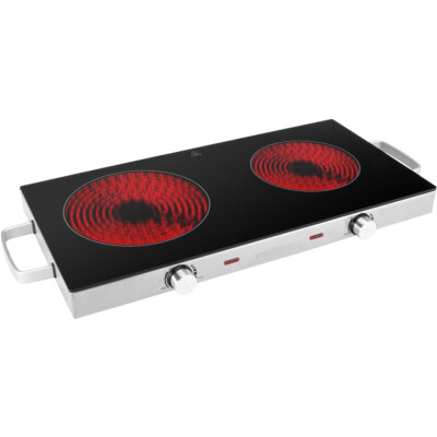 ProfiCook Infrarot-Doppelkochplatte PC-DKP 1211 edelstahl, 2800 Watt, NEU