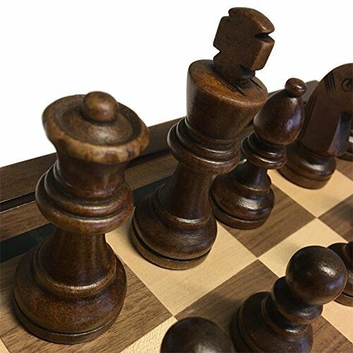 Deluxe Two-Drawer Walnut Chess Case - 1.7 Squares - The Chess Store