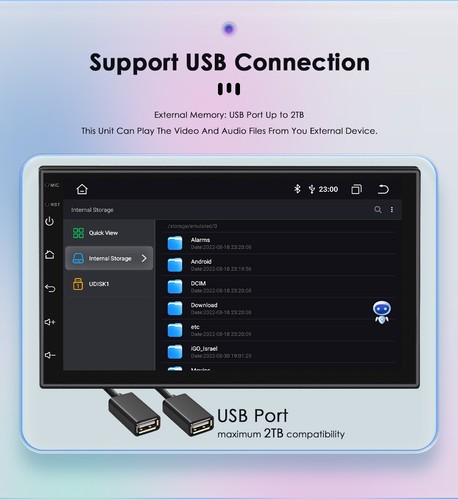 7" Doppel 2DIN Autoradio GPS Navi CarPlay Android 12 8Kern DSP DAB+ RDS 32GB+AHD - Bild 18 von 24