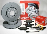 Zimmermann Sport Bremsscheiben Gelocht BremsbeläGe FüR Vorne Skoda Superb [3U4]