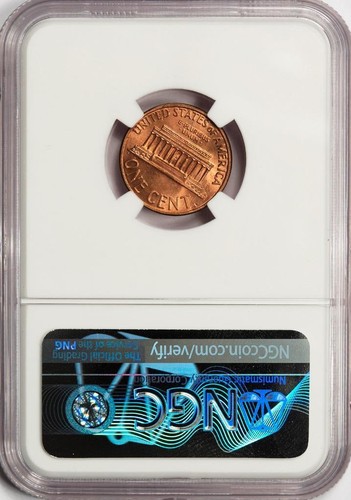 NGC MS66RD Struck Thru Cloth Copper Lincoln Cent Mint Error Amazing Eye Appeal - Picture 3 of 4