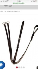Black Leather Running Martingale