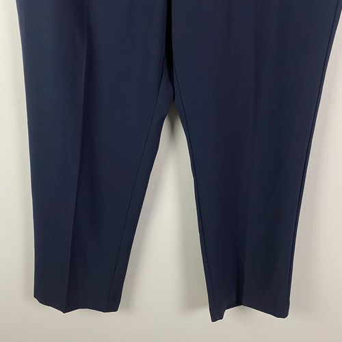 Croft & Barrow No Iron Classic Fit Dress Pants Size 36X30 Navy Blue Stretch - Picture 3 of 10
