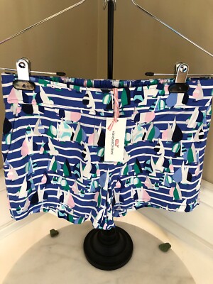 NWT Vineyard Vines $68 Marlin Harbor Scene Print Foley Shorts Size 2