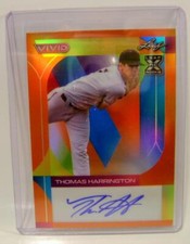 THOMAS HARRINGTON #2 /10 AUTO BASEBALL LEAF VIVID 2022
