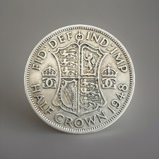 Great Britain 1948 - &frac12; Crown / Half Crown - George VI 2nd Type; With 'IND:IMP'