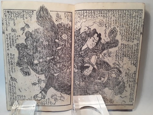 Par de libros Ukiyoe japoneses impresos en bloques de madera Meiji - Imagen 8 de 11
