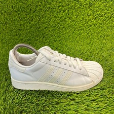Adidas Superstar 2 Boys Size 5Y White Athletic Classic Walking Shoes Sneakers