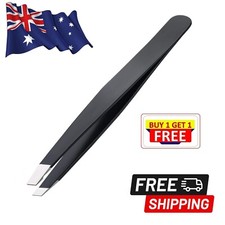 Professional Eyebrow Tweezers Set Plucker Puller Slanted Pointed Tip Manicure