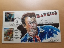 Vintage Rawhide Clint Eastwood Envelope Western Art By Wild Horse Cachets 