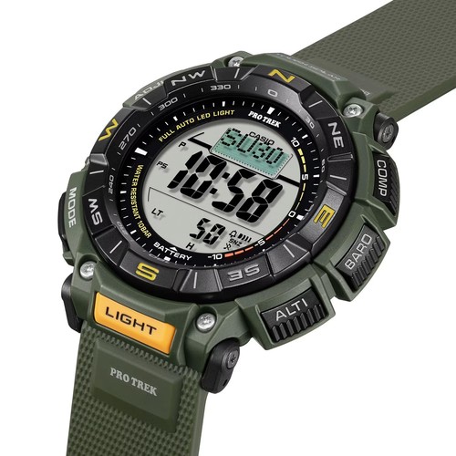 CASIO PROTREK PRG-340 TRIPE SENSOR SOLAR MAN WATCH PRG-340-3 GREEN 2Y WARRANTY - Picture 3 of 16